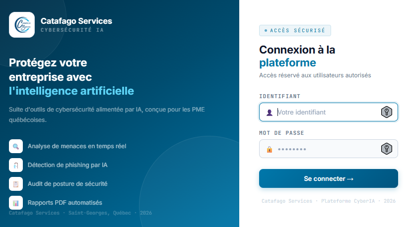 Connexion plateforme CyberIA