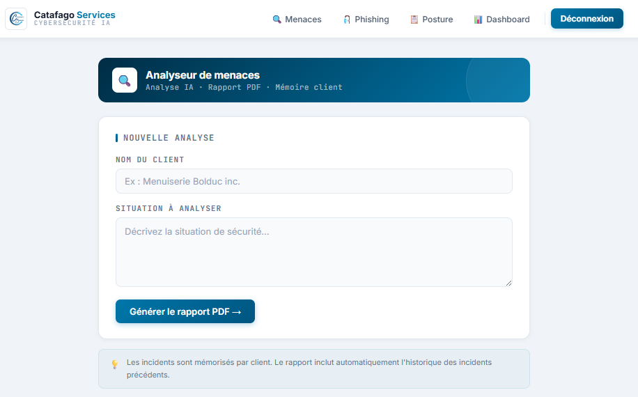 Analyseur de menaces — CyberIA
