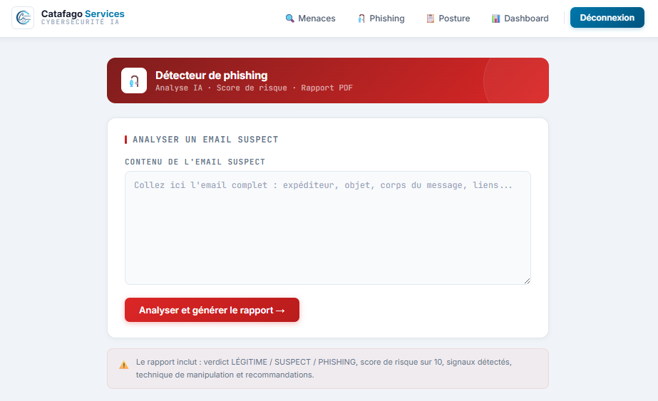 Détecteur de phishing — CyberIA